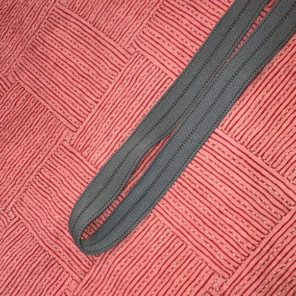 Gray canvas Fabric Belt with Silver tone Buckle - Picture 5 of 9